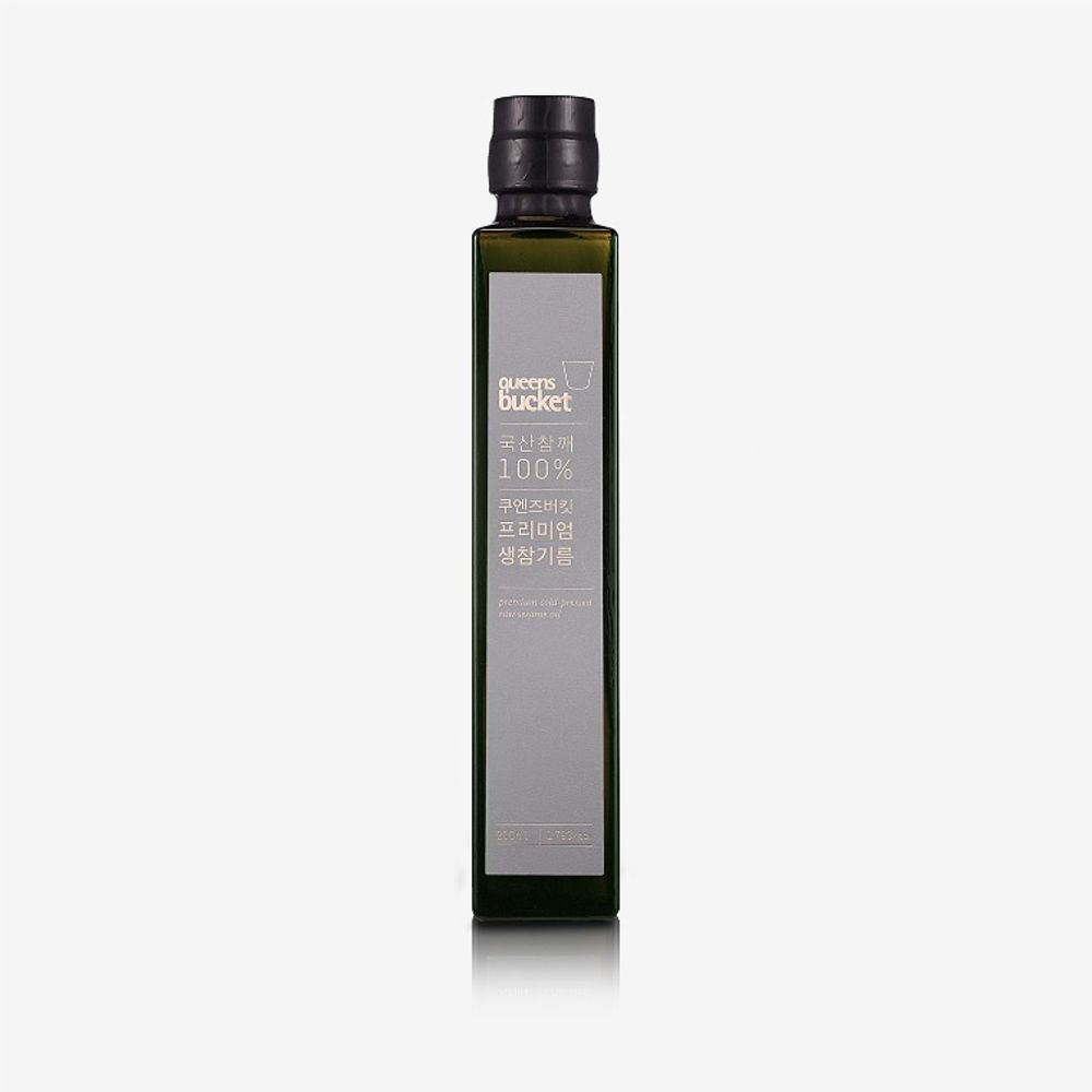 QUEENBUCKET Korean Cold-Pressed Premium Raw Sesame Oil 200ml _ Made in Korea