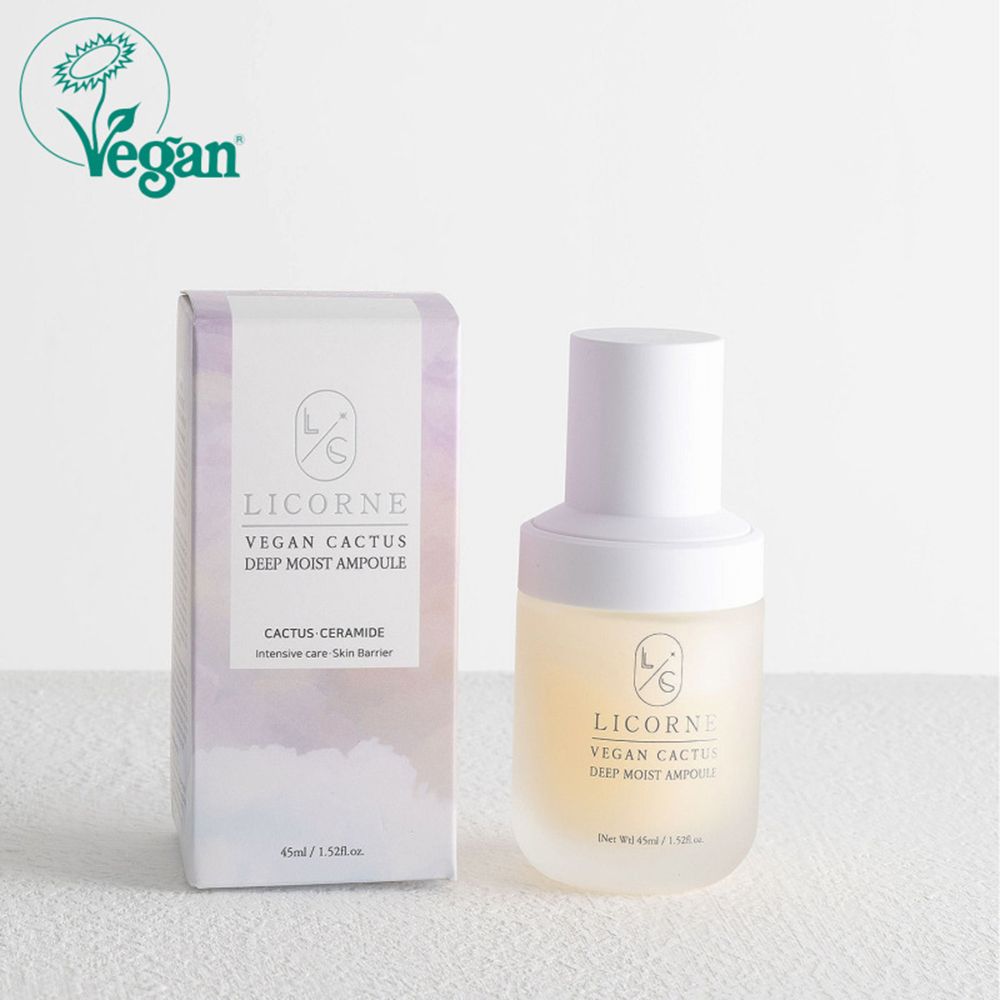 Licorne Vegan Cactus Deep Moist Ampoule 45ml_ Hydrating & Barrier Strengthening Care_ Made In Korea