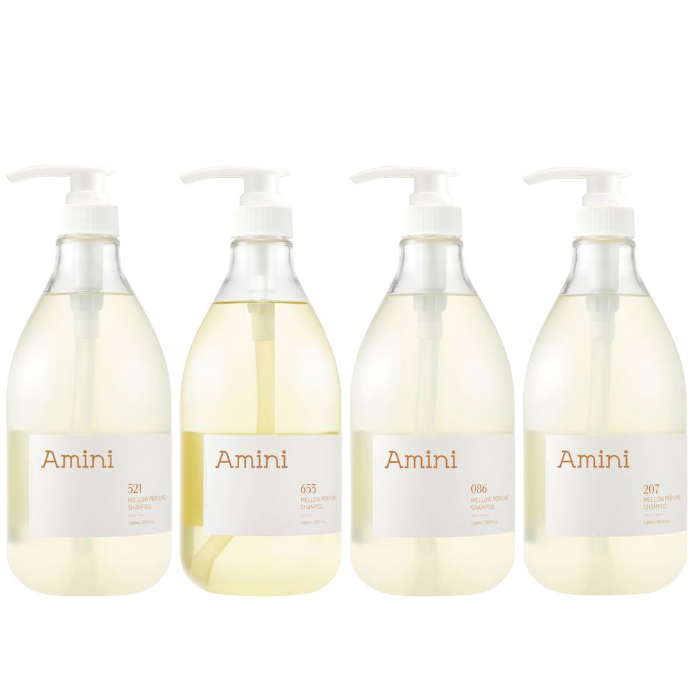 AMINI Mellow Perfume Shampoo 1000ml – Low-pH Protein Care Shampoo with 100% Coconut-Derived Natural Surfactants & Signature Perfume Fragrances