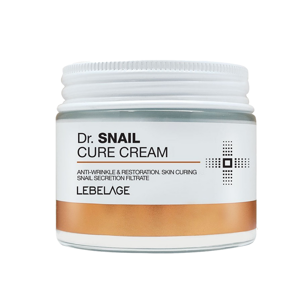 LEBELAGE Dr. Snail Cure Cream – Intensive Elasticity & Moisture Care with Snail Secretion Filtrate _ Made in Korea
