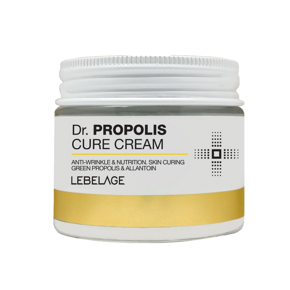 LEBELAGE Dr. Propolis Cure Cream – Green Propolis & Allantoin Nutrition, Soothing & Anti-Wrinkle Care Cream _ Made in Korea