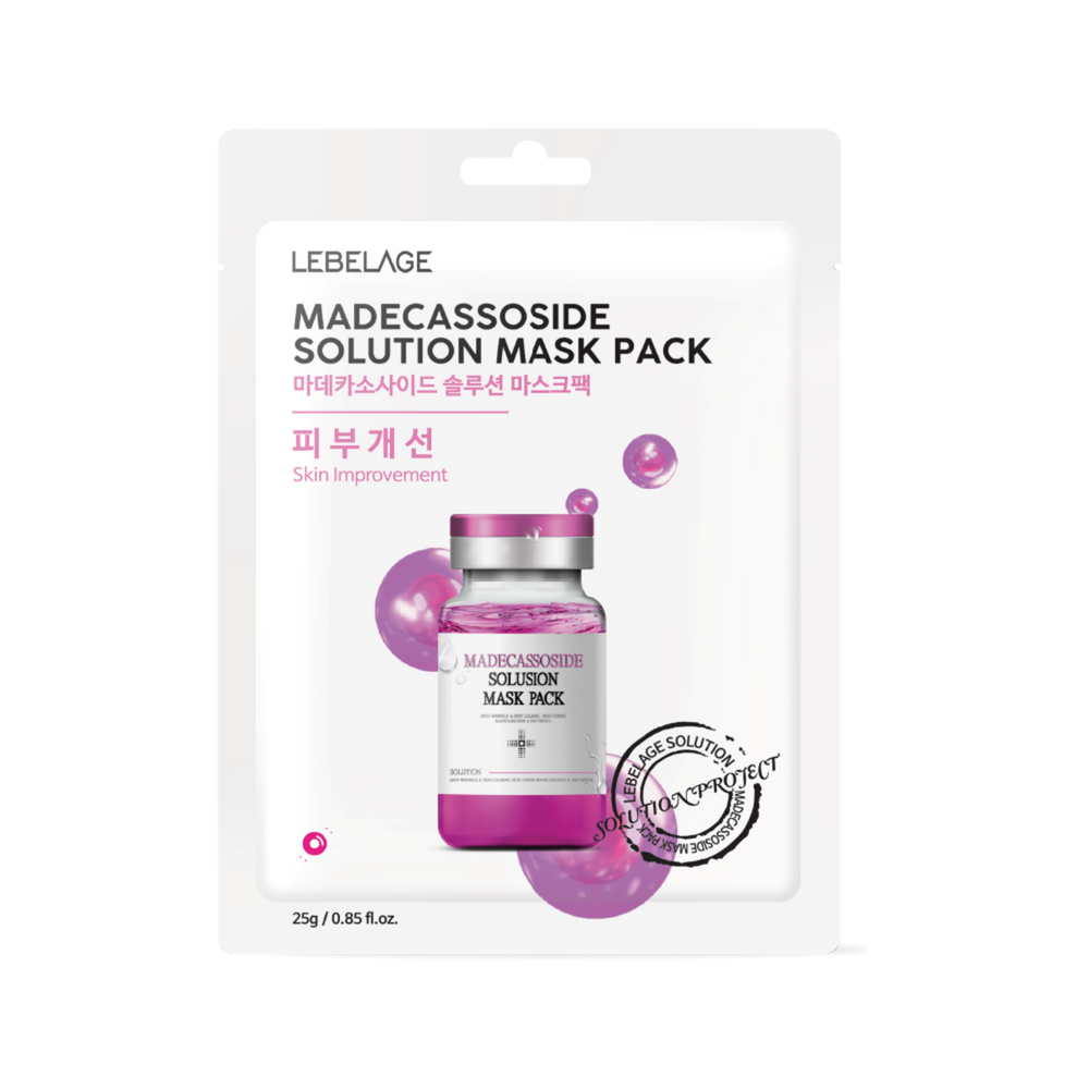 LEBELAGE Madecassoside Solution Mask Pack – Calming & Recovery Care for Damaged Skin _ Made in Korea