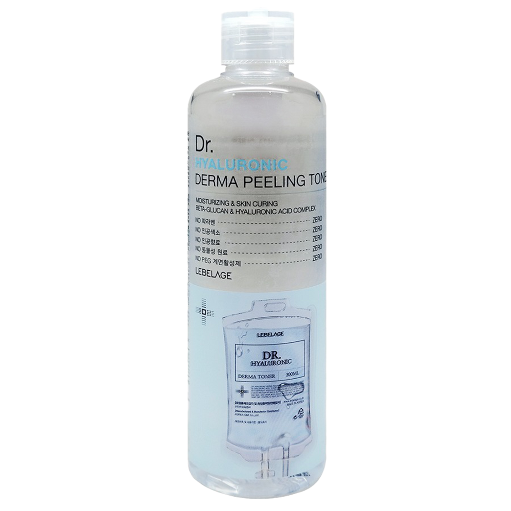 LEBELAGE Dr. Hyaluronic Derma Peeling Toner for Intense Hydration and Smooth Skin Texture Care 310ml_ Made in Korea