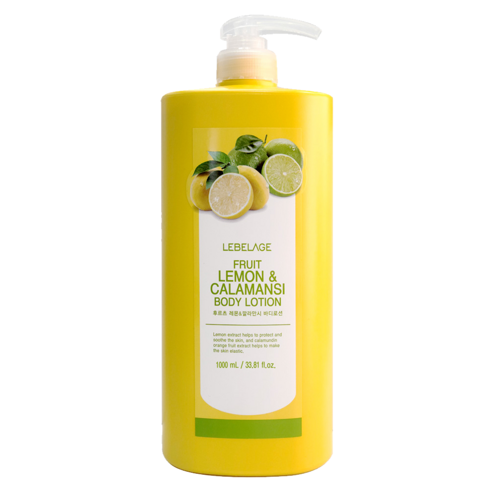 LEBELAGE Fruit Lemon and Calamansi Body Lotion 1000ml Large Capacity for Brightening Soothing Hydrating Sensitive Skin _ Made in Korea