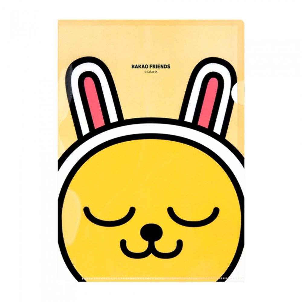 Kakao Friends Face L-Holder File Holder (Ryan & 5 Others) | A4 Document Storage | Translucent PP Material | 220x310mm Made in Korea