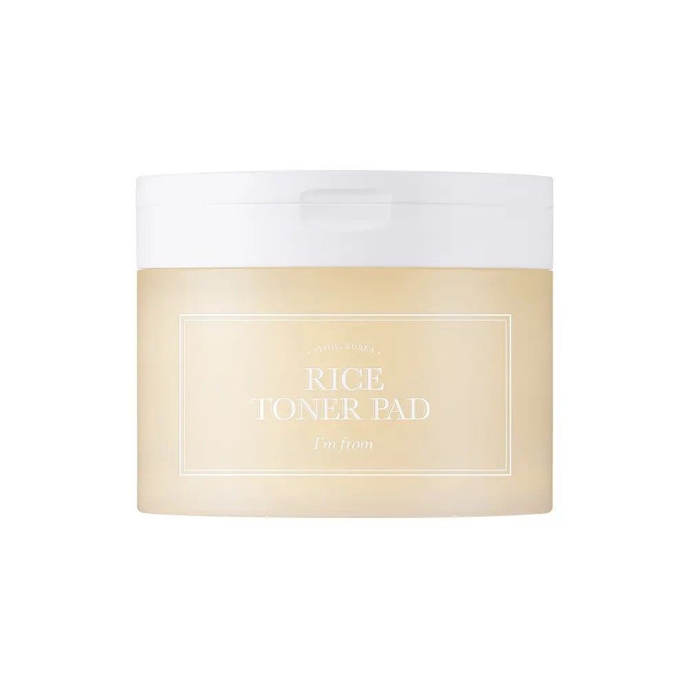 [I’m From] Rice Toner Pad 60 Sheets – Hydrating Stretch-Fit Glow Pads, Niacinamide & Vegan Irritation-Free Formula | Moisture & Radiance Toner Pads _ Made in KOREA