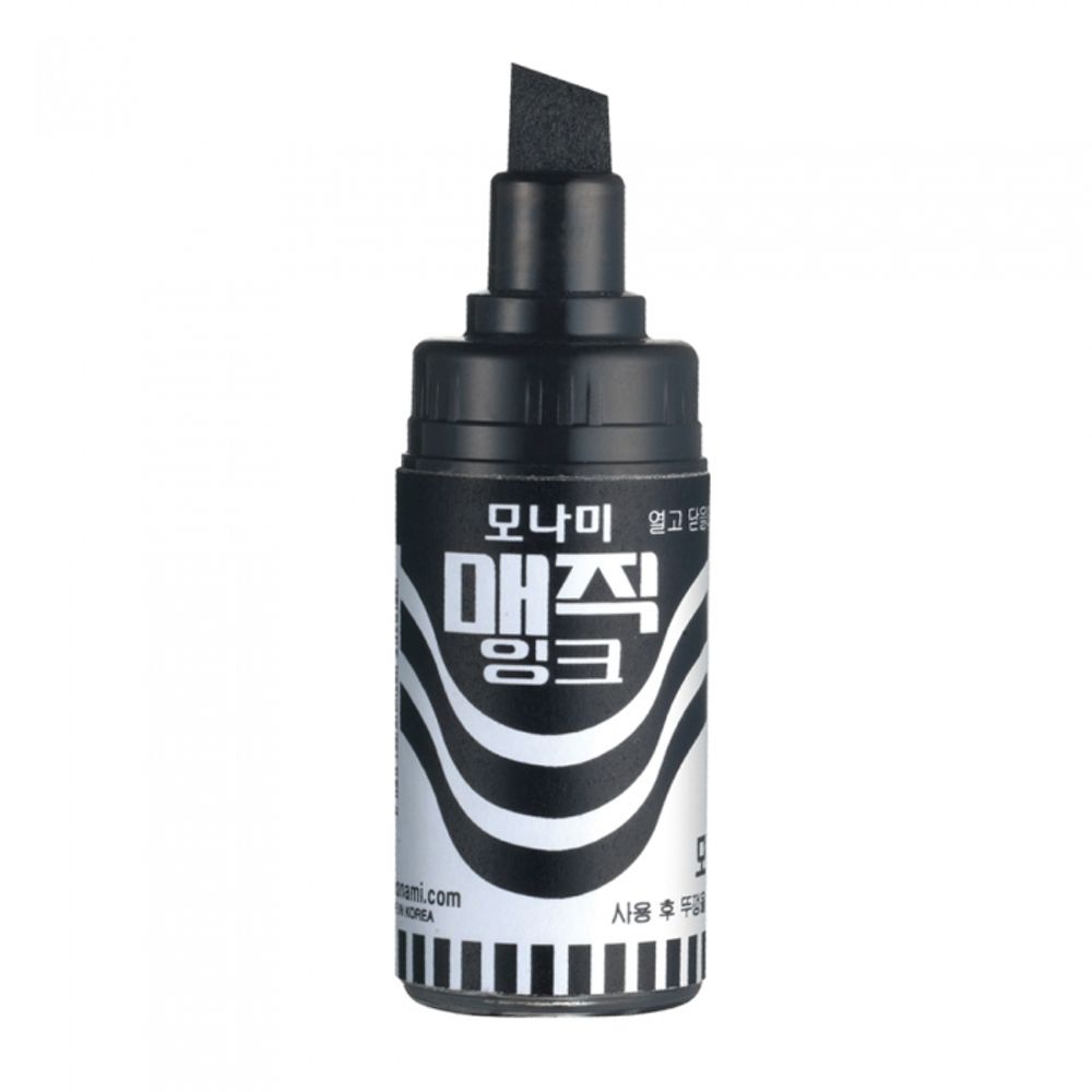 [Monami] Bottle Permanent Marker | Chisel Nib (4–8mm) | Industrial & POP Use | Various Colors | Made in Korea