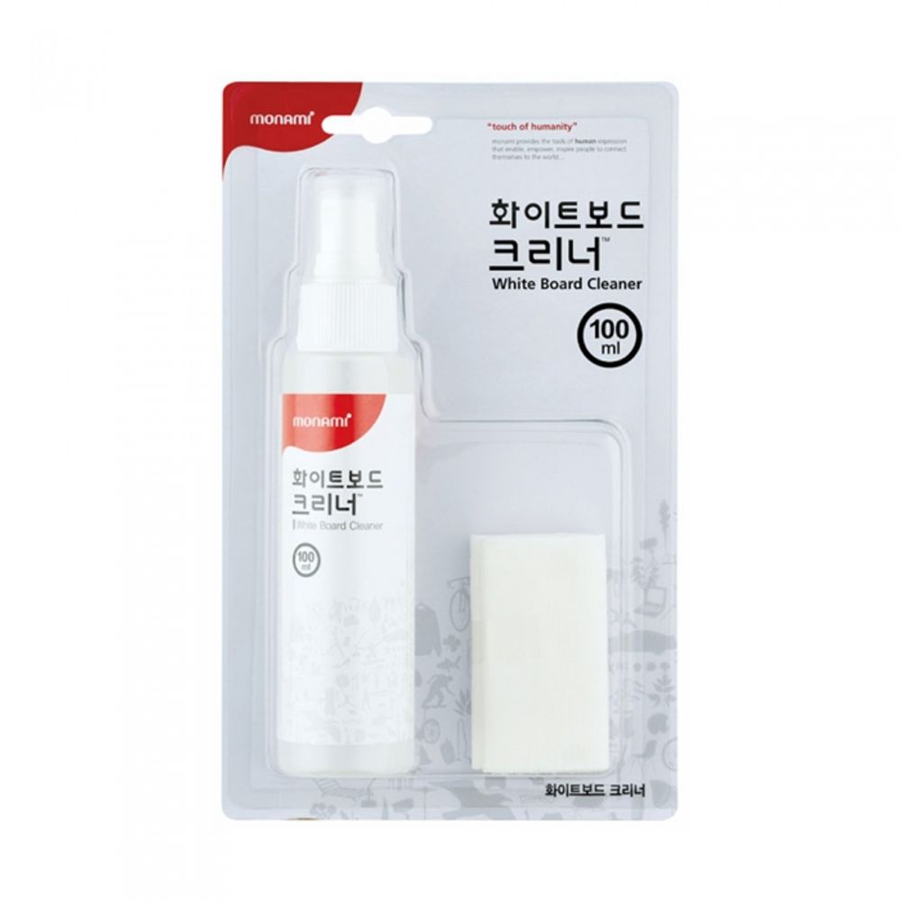 [Monami] Board Cleaner (Bristar) 100ml | Whiteboard Surface Restoration | Cleaner & Cloth Set