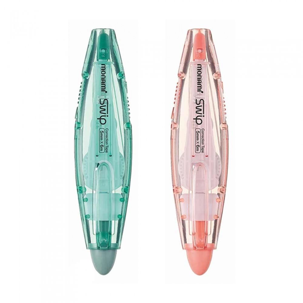 [Monami] SWIP Retractable Correction Tape / 5mm*6m | One-Touch Knock Type Head Protection | Strong Adhesion | Designed in Korea