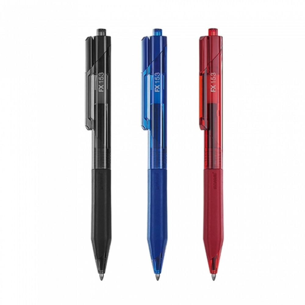 [Monami] FX-153 Oil-Based Ballpoint Pen 0.7mm | 153 Hexagonal Body | Non-Clumping Smooth Writing | Retractable | Made in Korea