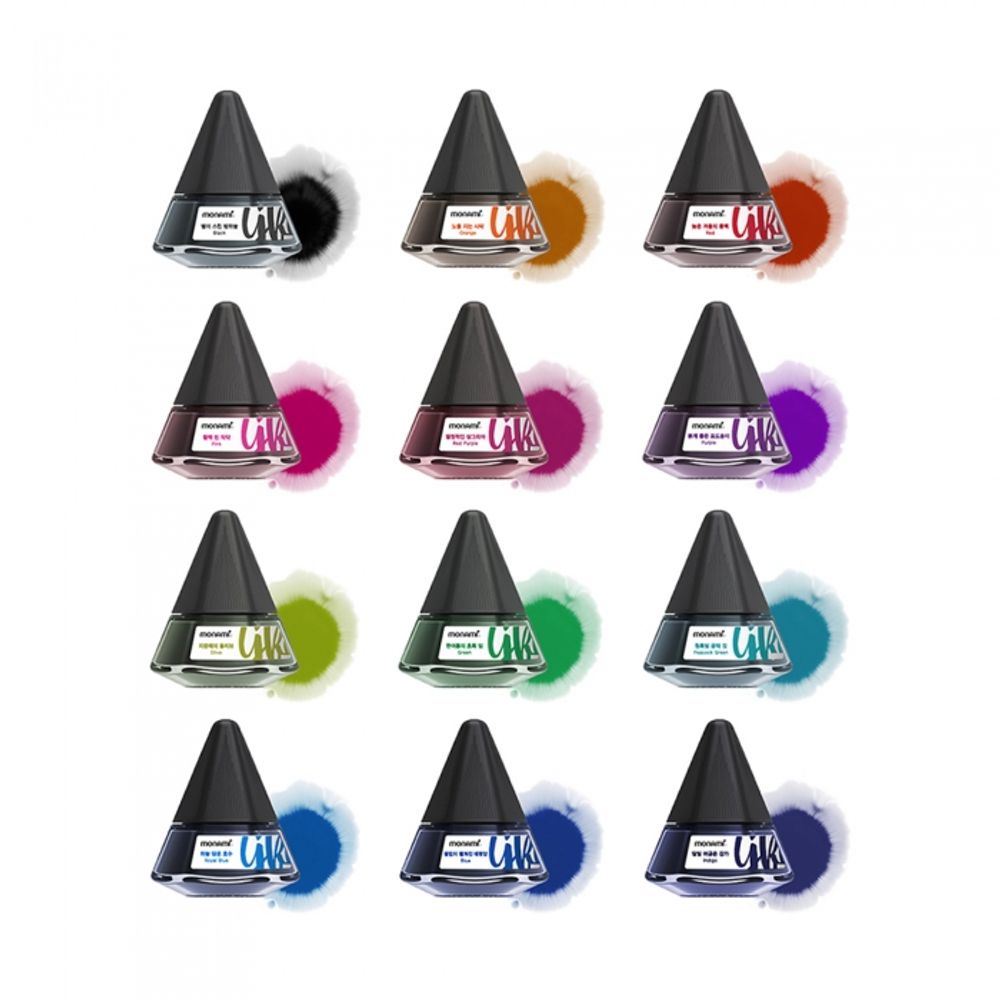 [Monami] 153 NEO Fountain Pen Bottled Ink 30ml | 12 Nature-Inspired Emotional Colors | Unique Design | Optimized for Converter Use | Made in Korea