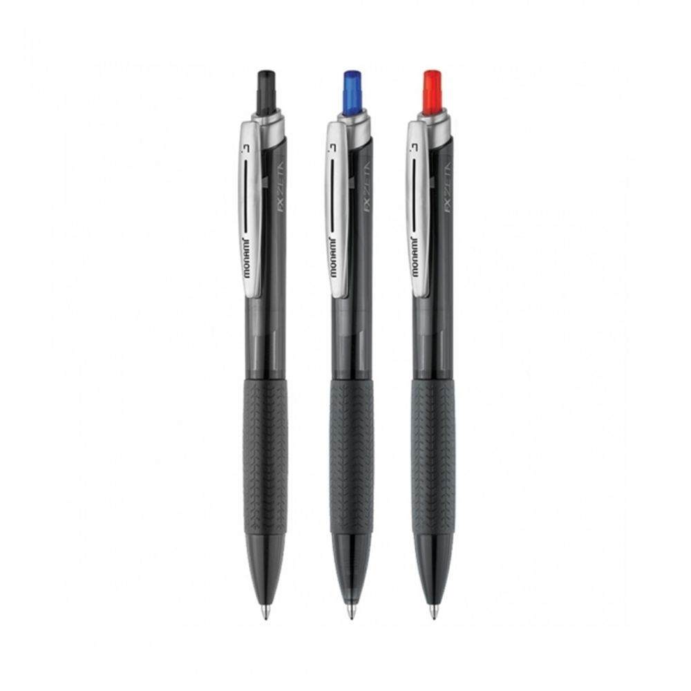 [Monami] FX-ZETA Oil-Based Ballpoint Pen 0.7mm | Retractable/Low-Viscosity Ink | Comfortable Rubber Grip | Made in Korea