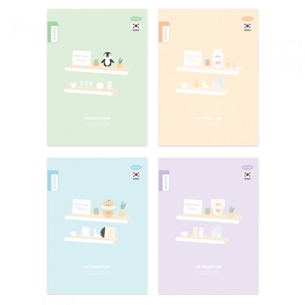 [Penpia] Elementary 10-Square Korean Language Notebook | Hangeul Writing Practice / 16 Sheets | 188*260mm | Perfect Bound | Made in Korea