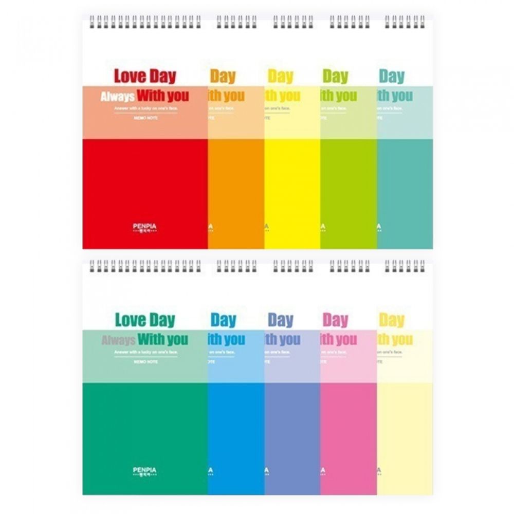 [Penpia] 1500 Reporter's Memo Pad (Top Spiral) | Lined Paper / 65 Sheets | 93*170mm | Top Twin Spiral Bound | Made in Korea