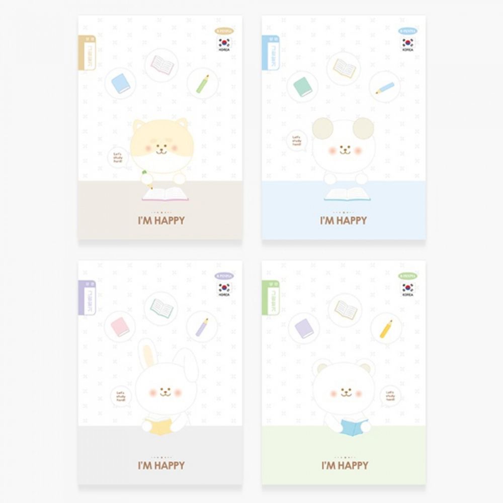 [Penpia] 1000 Elementary Double-Sided Illustrated Diary (10 Notebooks 1 Set) | 24 Sheets / 188*260mm | Perfect Bound | Made in Korea