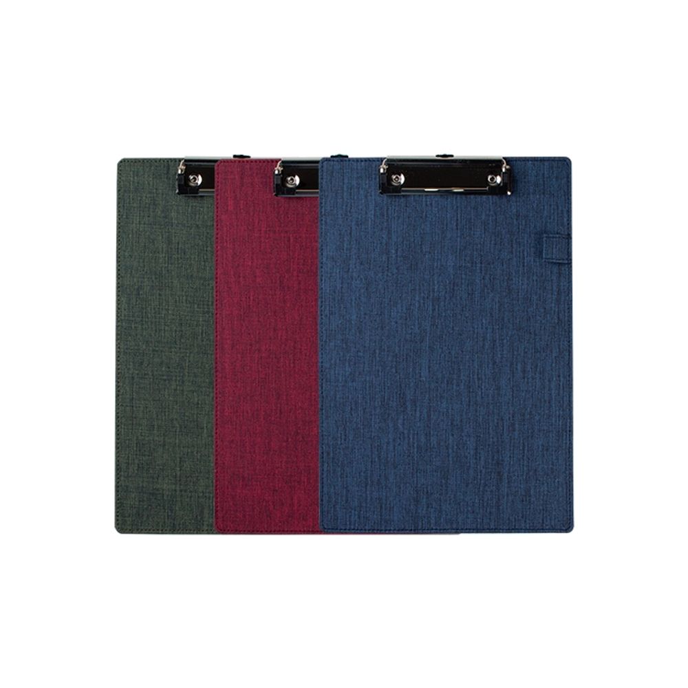 [Oxford] Clip Board B5 Dual E94B5-12 | Fabric Texture | Pen Holder | Random Color | Made in Korea