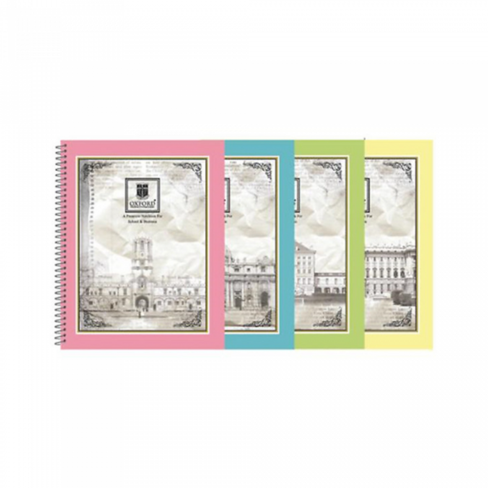 [Oxford] 6000 PP Cover Paper Pocket Perforated Spiral Notebook Letter Size | Lined / 80 Sheets | 279*216mm | Left Twin Spiral Bound | Made in Korea