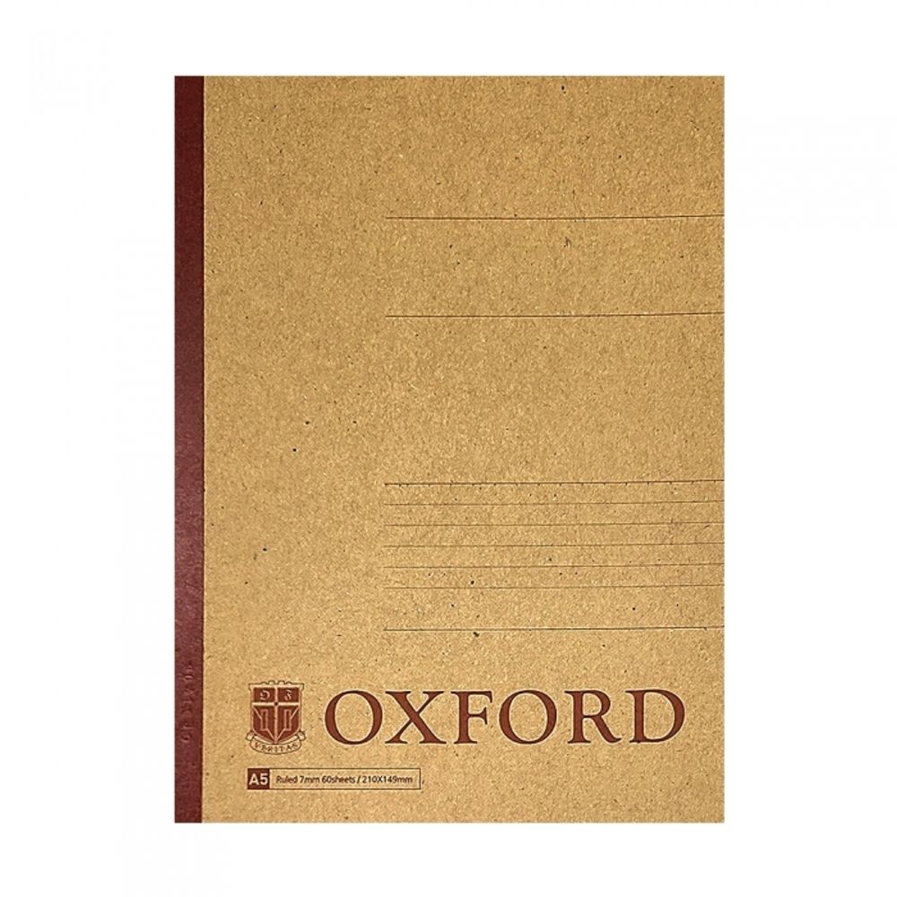 [Oxford] 2000 Kraft Cover Lie-Flat Notebook B5 | 7mm Lined / 50 Sheets | 176*250mm | Perfect Bound | Made in Korea