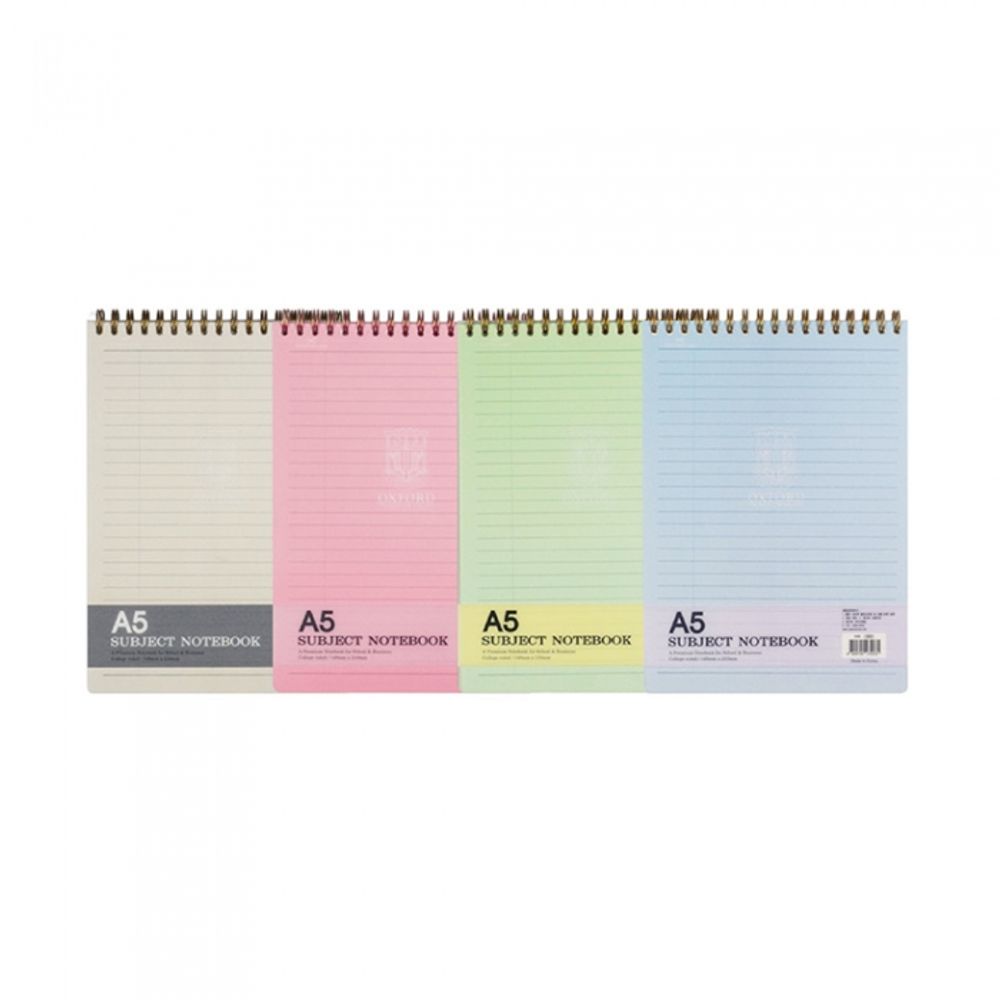 [Oxford] 3000 Subject Top Spiral Perforated Notebook A5 | 7mm Lined / 80 Sheets | 149*210mm | Top Twin Spiral Bound | Made in Korea