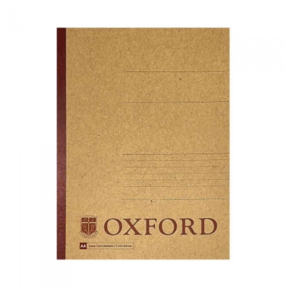 [Oxford] 3000 Kraft Cover Lie-Flat Notebook A4 | 8mm Lined / 50 Sheets | 297*210mm | Perfect Bound | Made in Korea