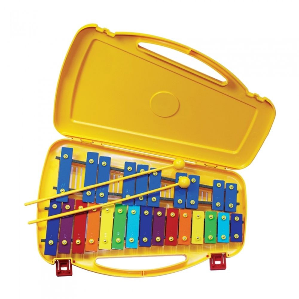 [YoungChang] 25-Key Xylophone Yellow YX-25KY | Rainbow Keys | Accurate Pitch | Paper Case | Made in Korea