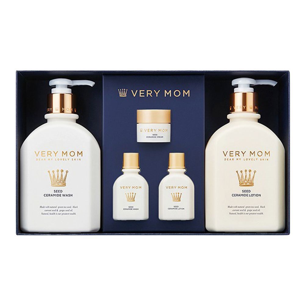 VERY MOM Seed Ceramide Premium Set – Baby Body Wash & Lotion with Travel Kit, Natural Ceramide Care for Delicate & Sensitive Skin _ Made in KOREA