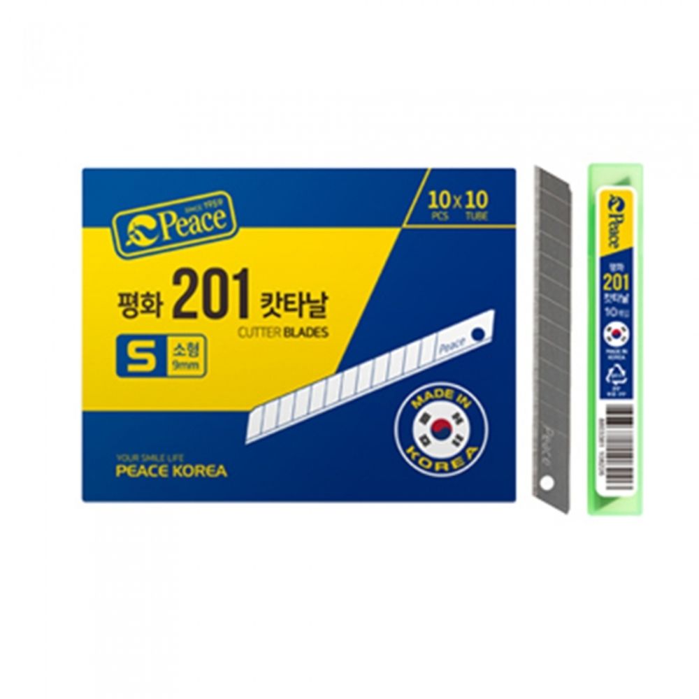 [PEACE] Small Utility Blade Refills | 84mm Snap-Off Blades | High-Carbon Steel | 10-Piece Pack | Made in Korea