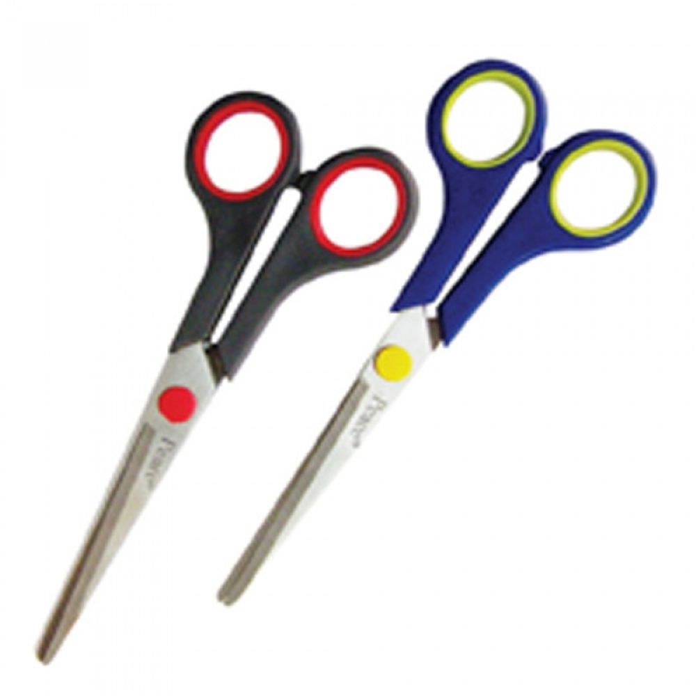 [PEACE] Tru-Tone Office Scissors M-508 | 73mm Stainless Steel Blade | Stylish Two-Tone Ergonomic Handle | Made in Korea