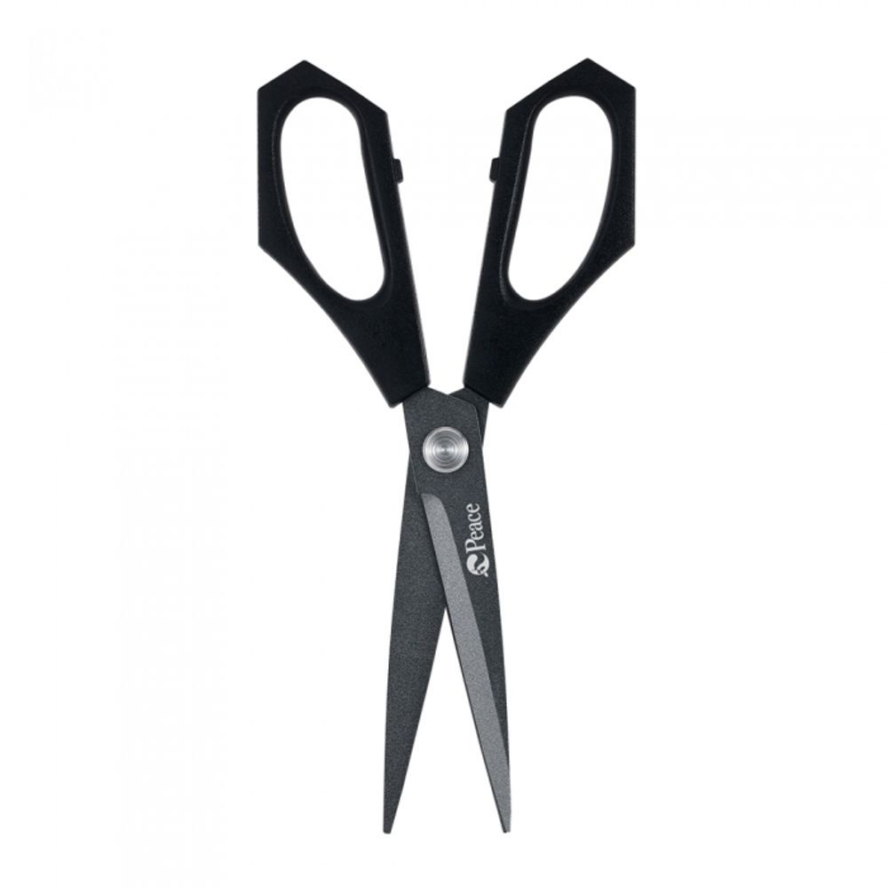 [PEACE] Premium Non-Stick Coated Scissors (Large) | Anti-Adhesive Surface | Plate Spring Rivet Technology | Heavy-Duty Office Shears | Made in Korea