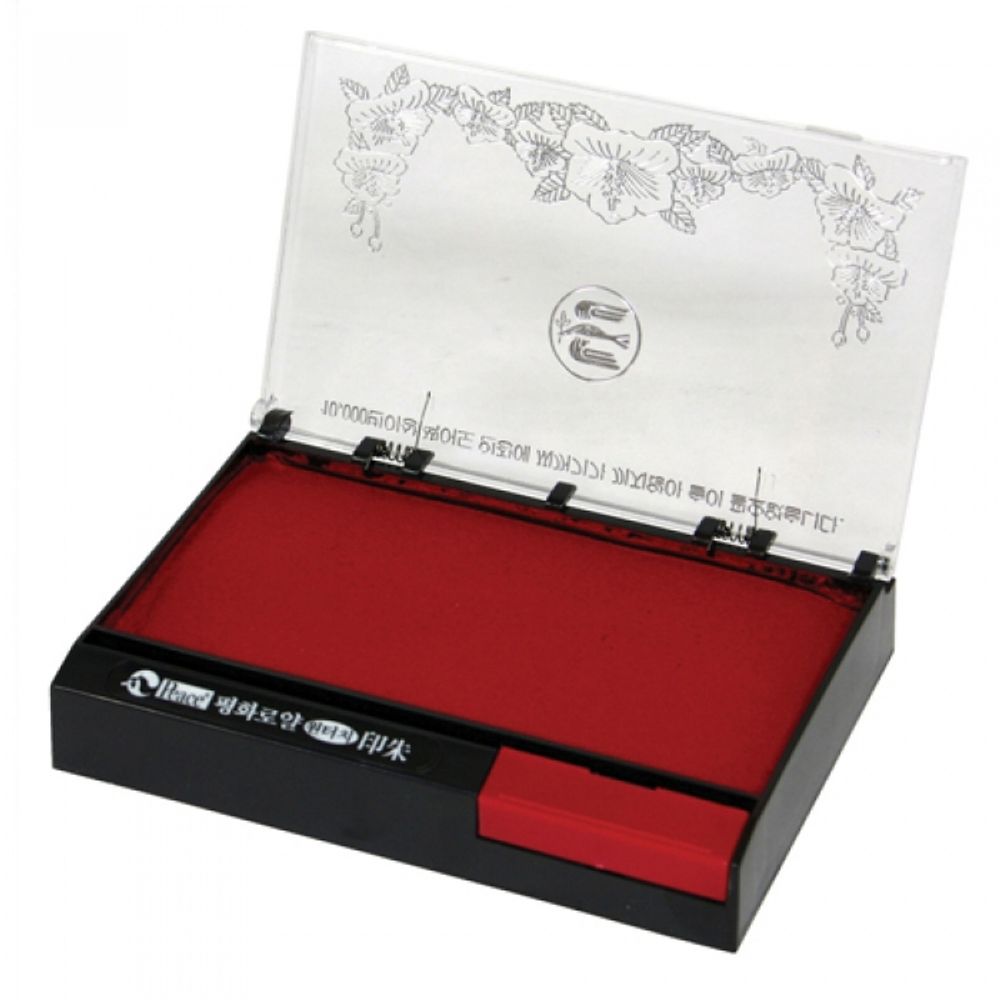 [PEACE] Royal One-Touch Red Ink Pad | 183x127mm | 10,000+ Impression Durability | Premium Seal Ink | Made in Korea