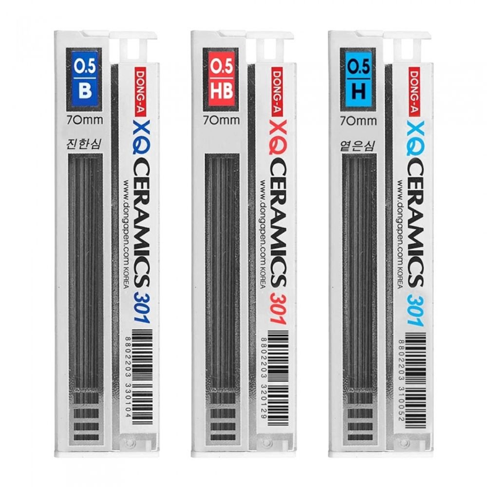 DONG-A XQ 301 Premium Ceramic Mechanical Pencil Leads 0.5mm | High-Strength & Smooth | 17 Leads per Case | Made in Korea