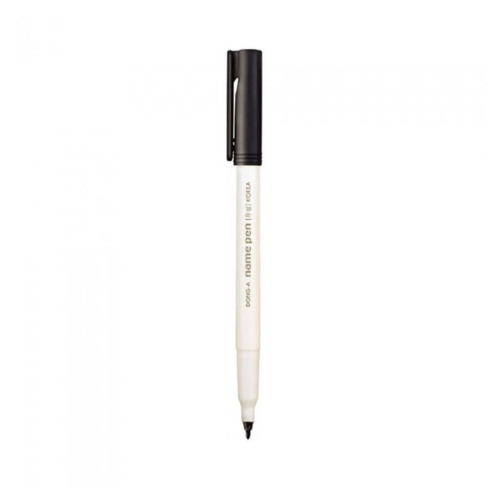 DONG-A Permanent Name Pen | Black, Blue, Red Options | Fine Tip for Precision | Multi-Surface Marker (CD, Glass, Metal, Rubber) | Made in Korea