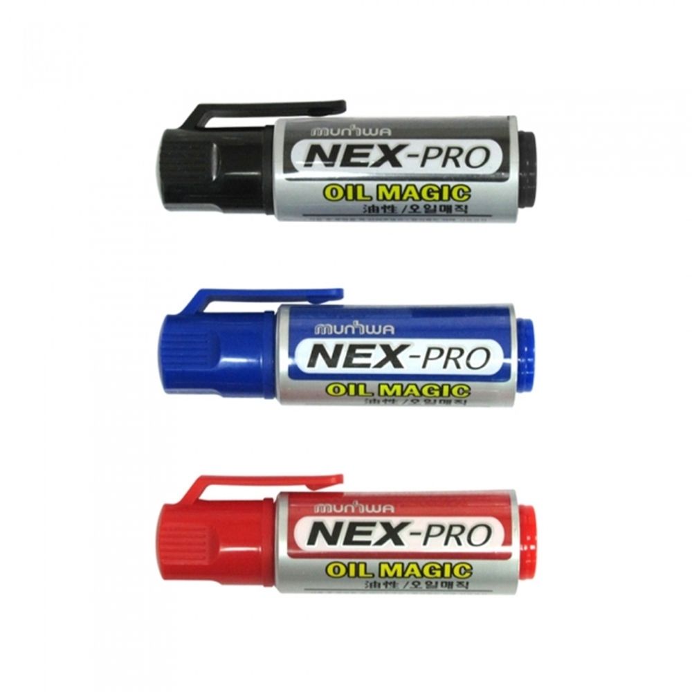 MUNHWA Cap Magic Oil Marker | 8mm & 4mm Chisel Tip | Permanent Multi-Surface Marker | Made in Korea