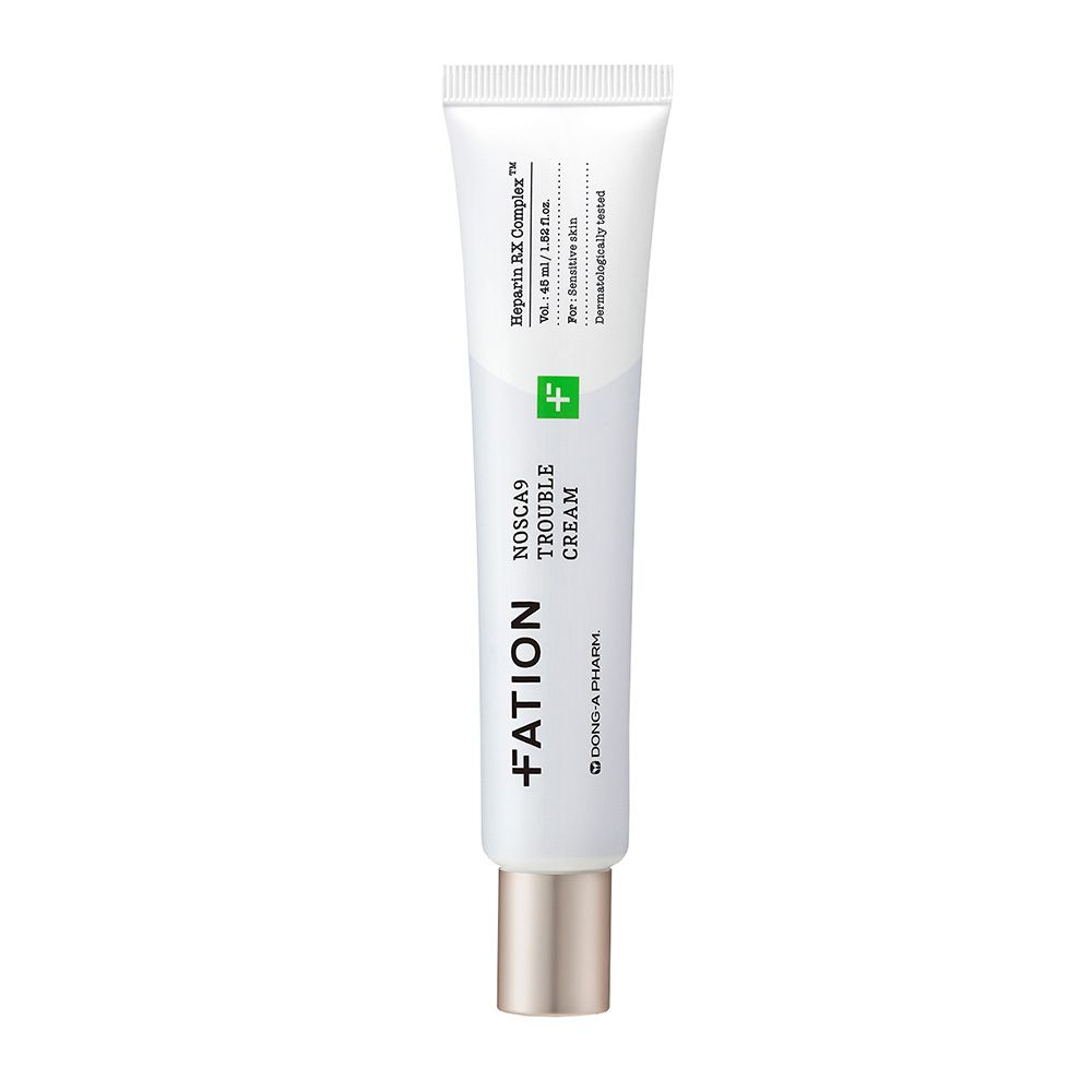 FATION NOSCA9 Trouble Cream 45ml 5-Layer Ceramide Sodium Heparin Fast Calming Refreshing Finish _ Made in KOREA