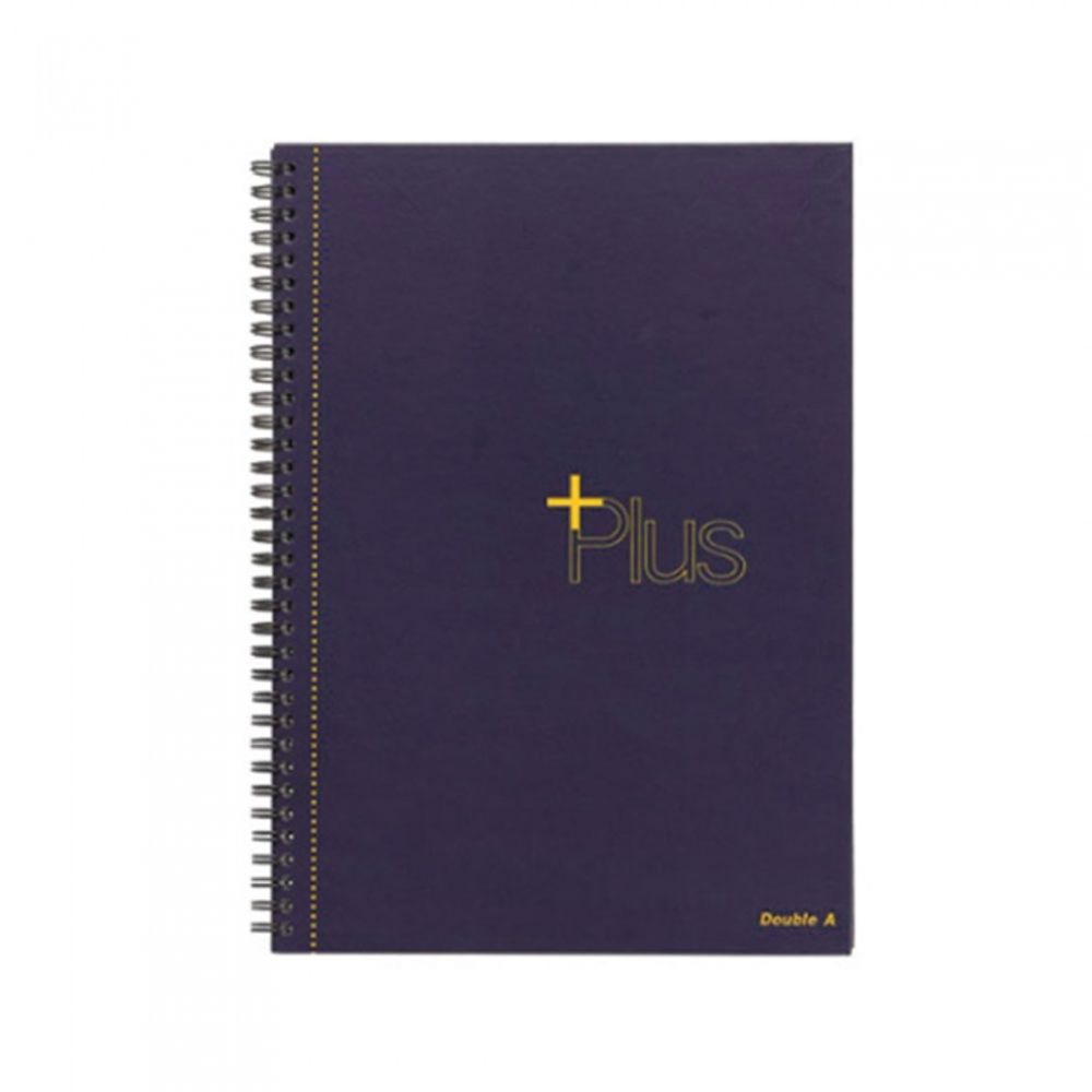 Double A Plus Perforated Spiral Notebook A5 | 80 Sheets | 148*210mm | Premium 80gsm Paper | Twin-Wire Side Bind | Lined & Grid Sections