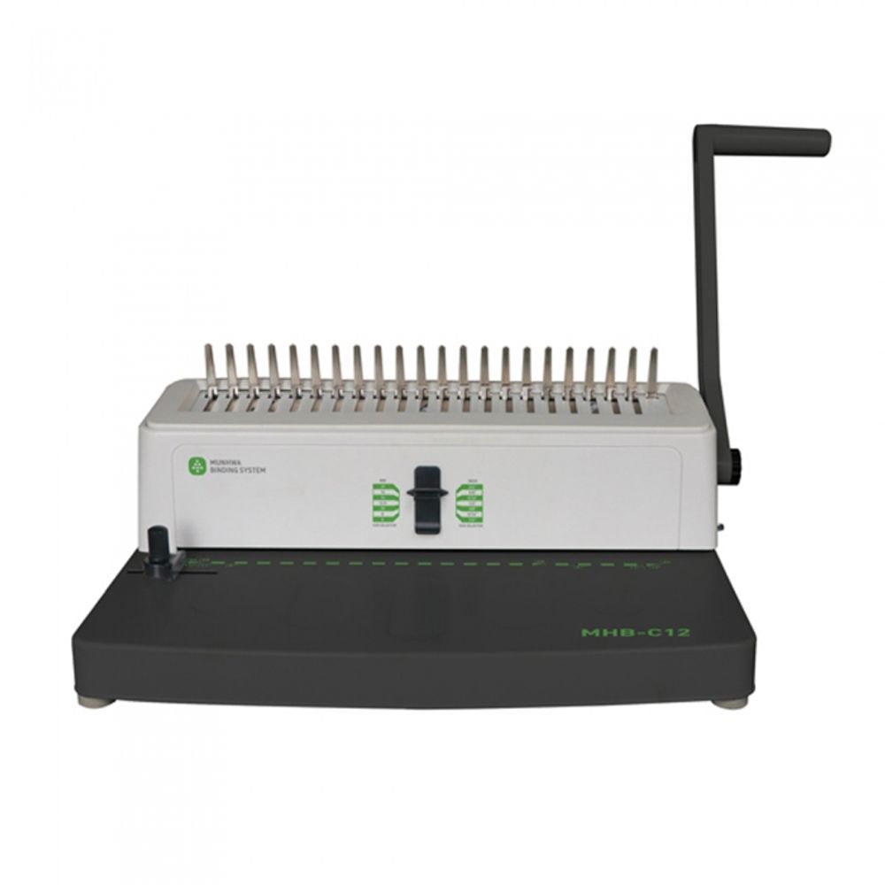 Munhwa PMHBW12 Professional 21-Hole Plastic Comb Binding Machine with 15-Sheet Punching and 500-Sheet Binding Capacity