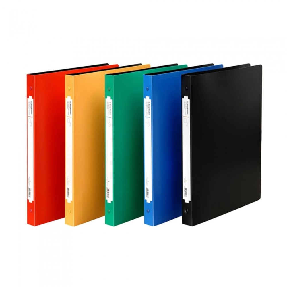 Munhwa File B442-71 Durable A4 3-Ring PP O-Ring Binder 1-Inch Capacity with Functional Side Pocket Made in Korea