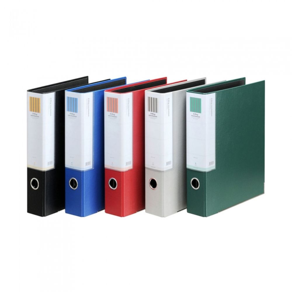 Munhwa Professional Hardboard 3-Ring D-Ring Binder B849-71 | 1.5-Inch (6cm) | Black PP | Metal Slide Rail & Finger Ring | Made in Korea