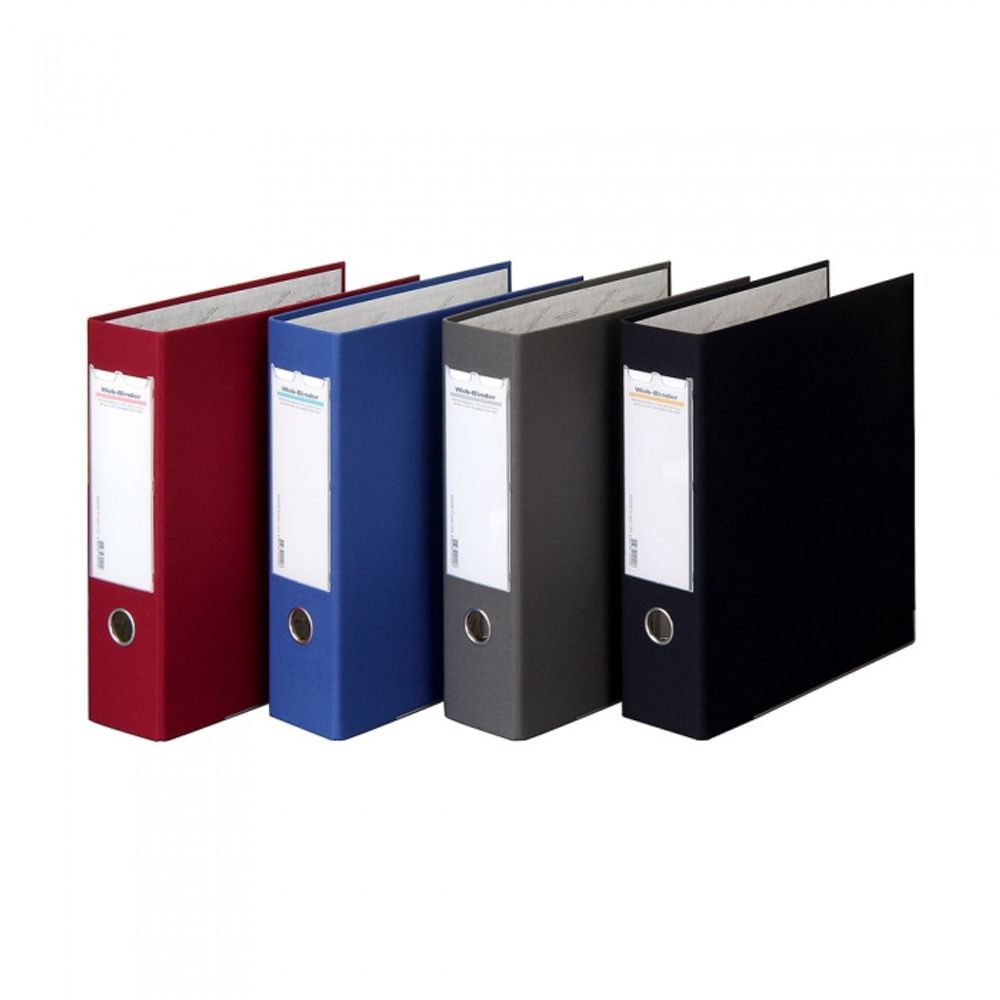 Munhwa Premium Web Binder B949A-73 3-Ring D-Ring | 2-Inch (7cm) | Blue | Poly-Laminated Hardboard | Metal Slide Rail | Made in Korea