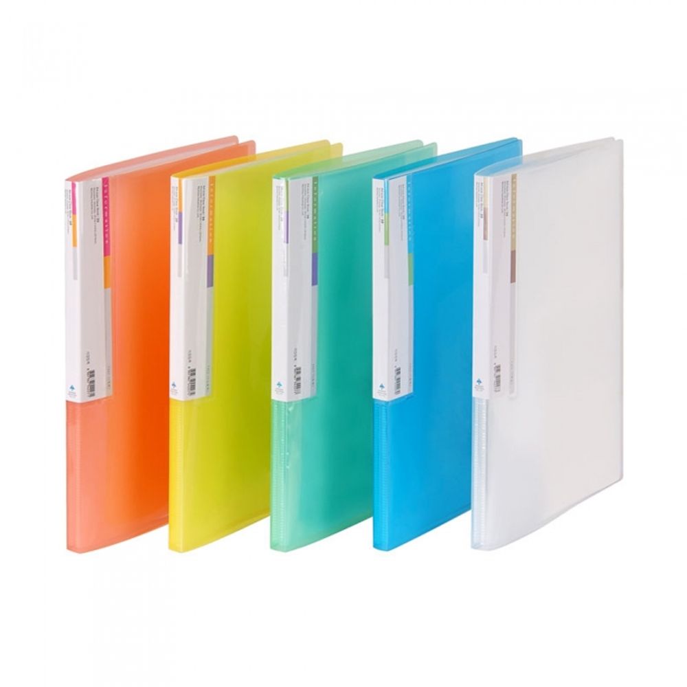 Munhwa Slim Clear Pocket File F422-7 | A4 Size | 30 Pockets | 5 Color Options | Professional Portfolio & Archive | Made in Korea