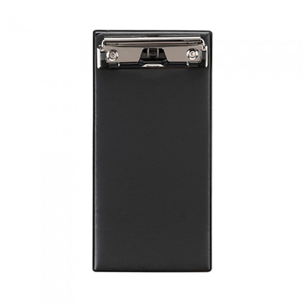 Munhwa File F612-1 Slim High Frequency PVC Receipt Clipboard with Name Tag Slot and Dual Interior Pockets Black Made in Korea
