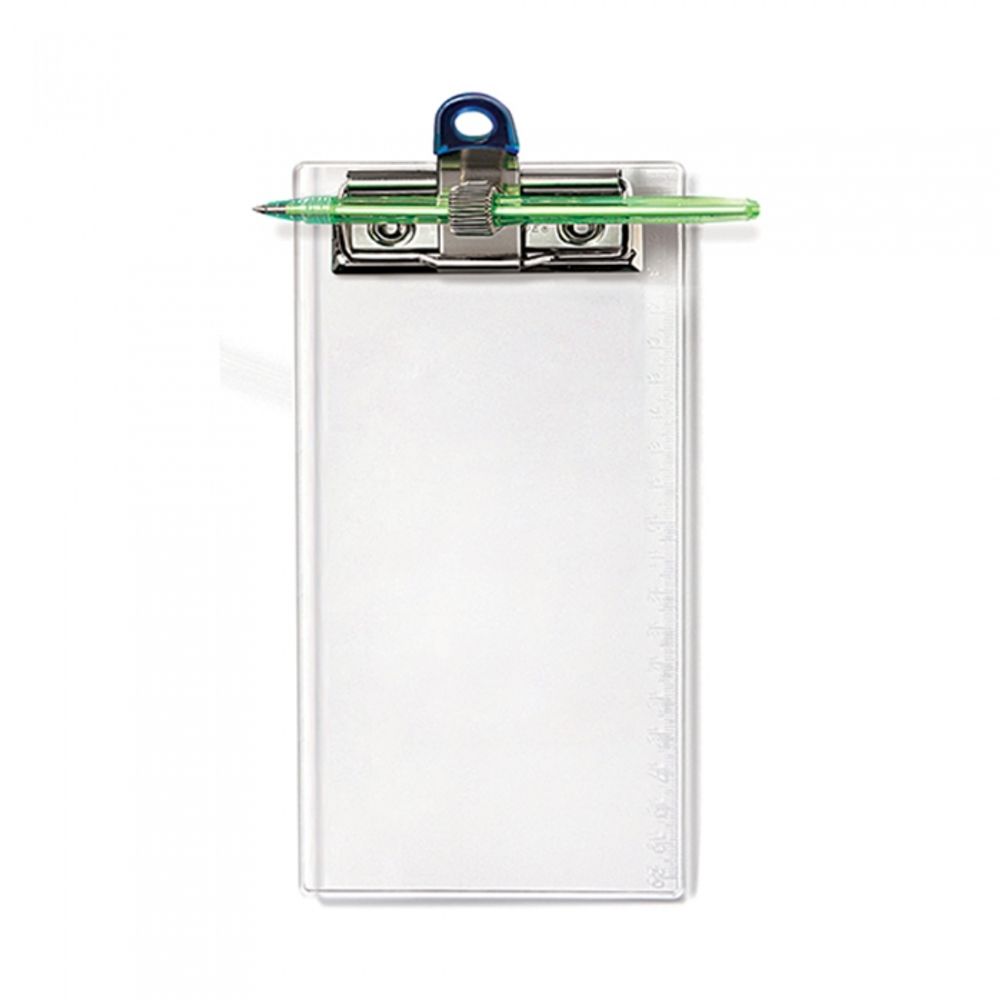 Munhwa File F913-1 Compact A4 Transparent Receipt Clipboard with Pen Holder and Hanging Hole Made in Korea