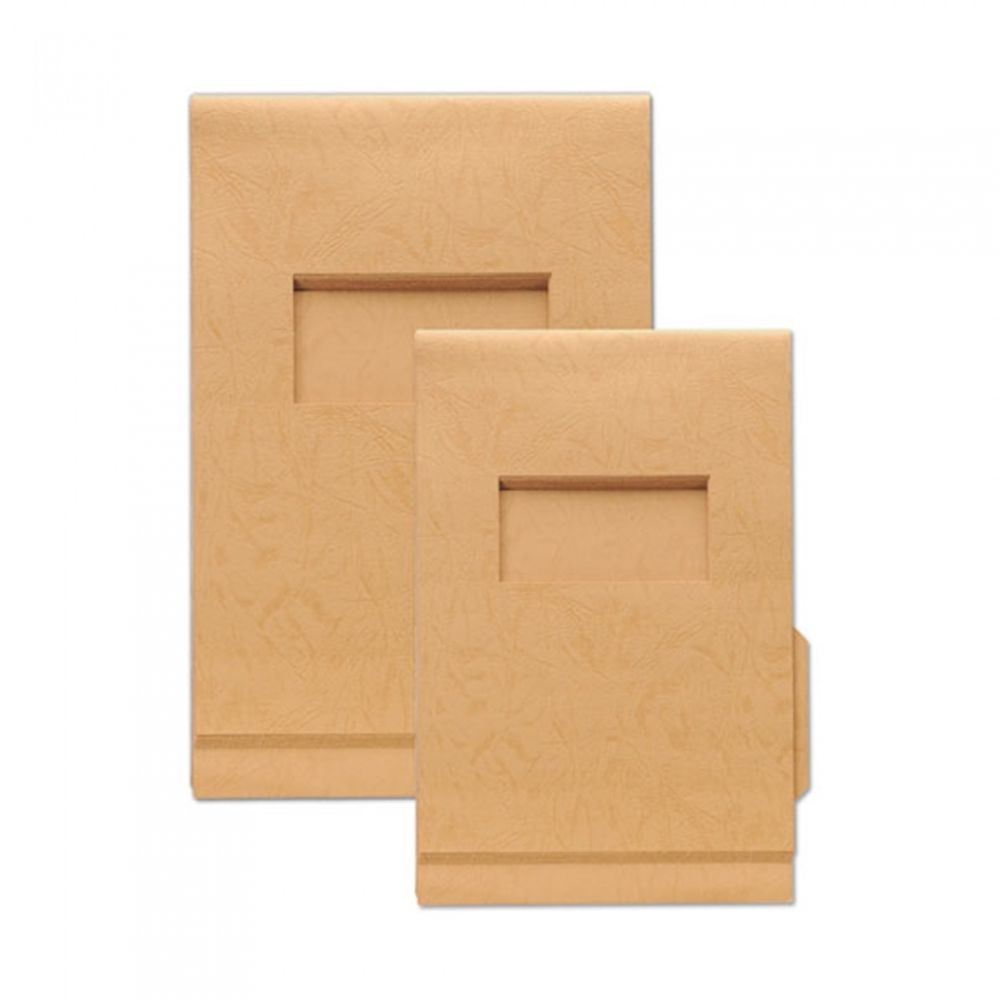 Product Title Munhwa Professional Document Archival Folder F298-7 | Window Folder A4 | Light Brown Lezak Paper | Made in Korea