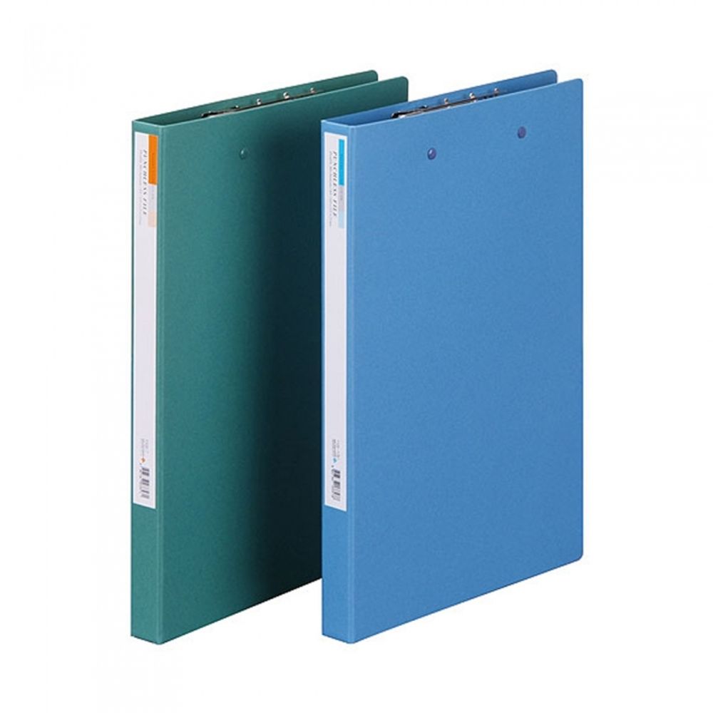 Munhwa Premium Imported Paper Double Punchless File F335-71 | Twin Lever-Clip Mechanism | Blue & Green | No-Hole Binding | Made in Korea