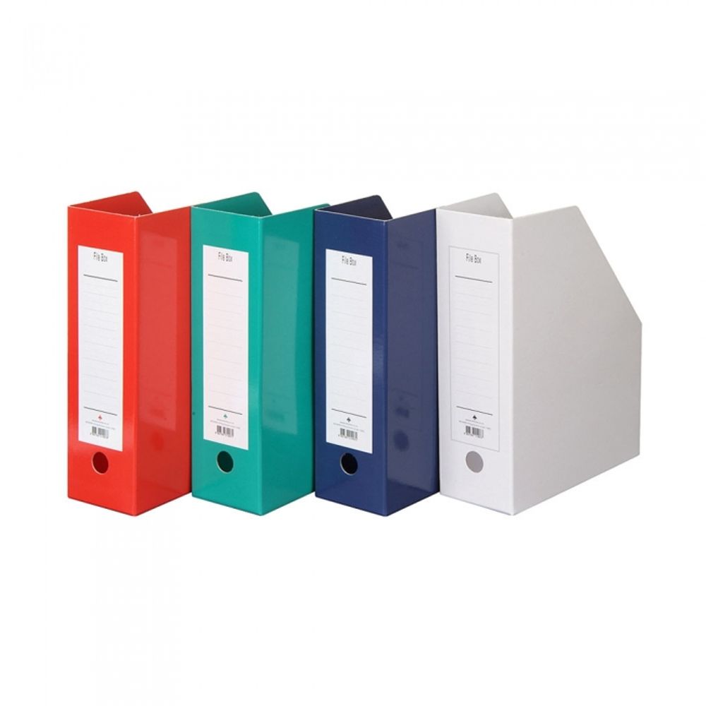 Munhwa File F190-72 A4 Multi-Functional Desktop File Box with Finger-Hole and Waterproof Coating for Magazine and Document Organizing Made in Korea