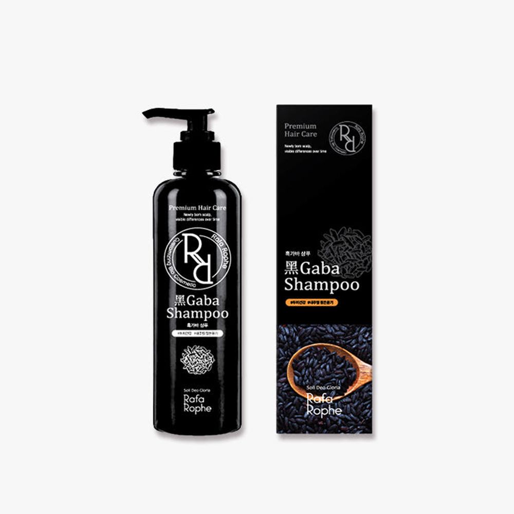 RafaRophe Premium Hair Care Black Gaba Shampoo 300g Fermented Brown Rice Vinegar and Persimmon Extract for Scalp Revival _ Made in KOREA