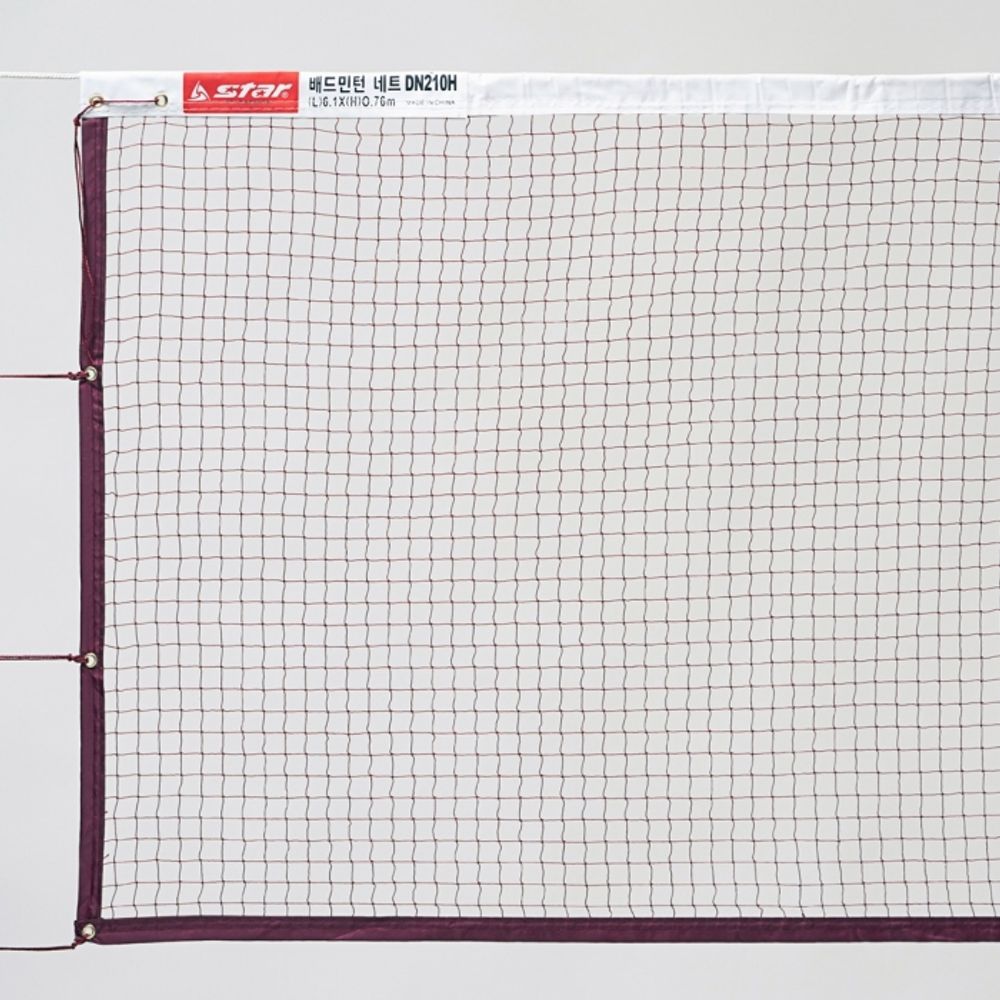 Star Sports Badminton Net DN210H Professional Nylon Mesh 6.1m x 0.76m Durable 0.5mm 9-Ply Netting for Indoor and Outdoor Courts