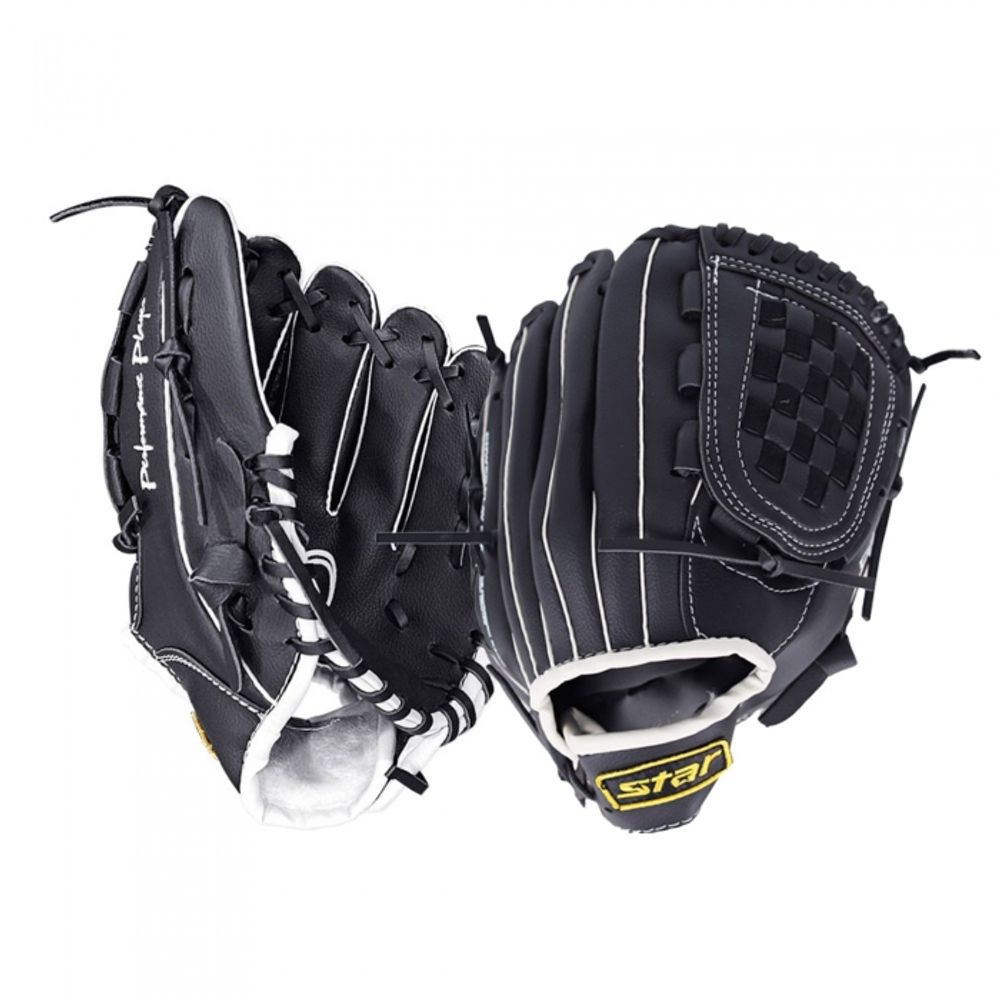Star Sports Baseball Glove Power Play WG-3100L5-03 11.5-inch Trendy Black Lightweight Synthetic Leather for Right-Handed Throwers (Left Hand Wear)