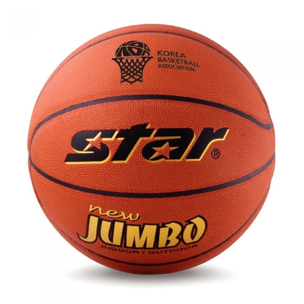 Star Sports New Jumbo Basketball No. 7 BB417 KBA Official Certified High-Durability Synthetic Leather Training Ball