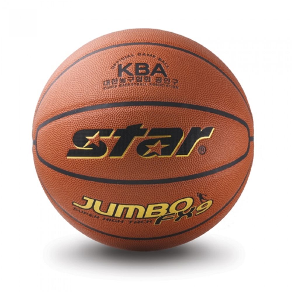 Star Sports Basketball Jumbo FX9 Size 7 BB427 KBA Official Match Ball 9-Panel Patented Design Premium Synthetic Leather for Elite Grip and Control